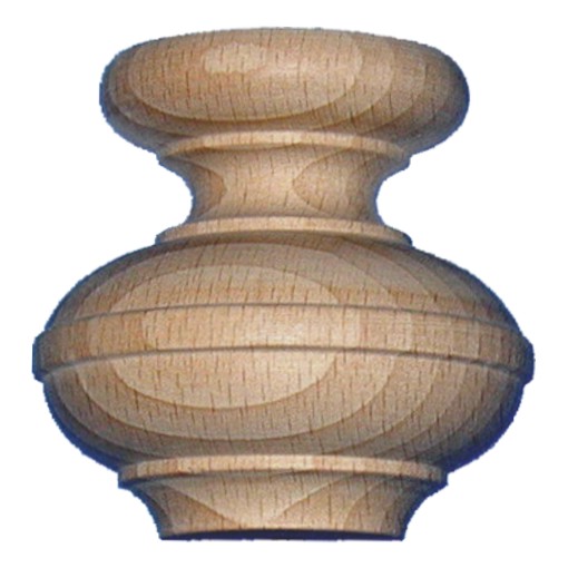 Möbelfuss in Fichte-Tanne 67 x 70mm Serie HF003 Bild1